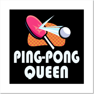 Ping Pong Table Tennis Women Player Posters and Art